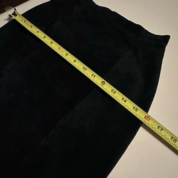 Vintage 90s Don’t Stop Brand Womens 100% Suede Black Leather Mini Skirts Size 5 - Picture 5 of 7